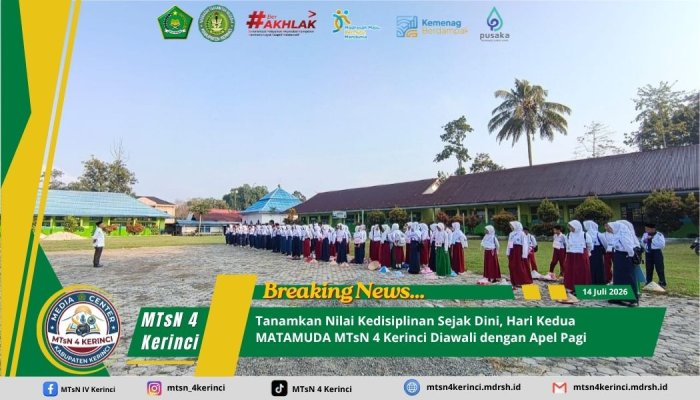 Tanamkan Nilai Kedisiplinan Sejak Dini, Hari Kedua MATAMUDA MTsN 4 Kerinci Diawali dengan Apel Pagi Tanamkan Nilai Kedisiplinan Sejak Dini, Hari Kedua MATAMUDA MTsN 4 Kerinci Diawali dengan Apel Pagi
