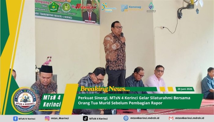 Perkuat Sinergi, MTsN 4 Kerinci Gelar Silaturahmi Bersama Orang Tua Murid Sebelum Pembagian Rapor