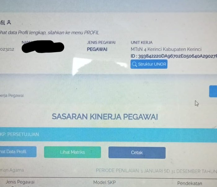 Kejar Target Maret, PTK MTsN 4 Kerinci Mulai Susun SKP Triwulan I Tahun 2026