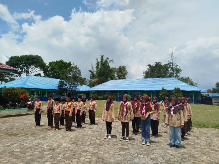 Pramuka MTsN 4 Kerinci Gelar Latihan Jelang Mengikuti Jambore Ranting Gabungan