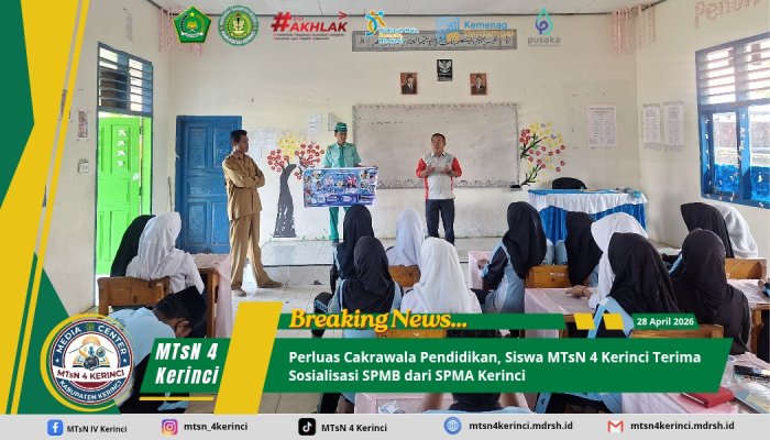 Perluas Cakrawala Pendidikan, Siswa MTsN 4 Kerinci Terima Sosialisasi SPMB dari SMK PP Kerinci Perluas Cakrawala Pendidikan, Siswa MTsN 4 Kerinci Terima Sosialisasi SPMB dari SMK PP Kerinci