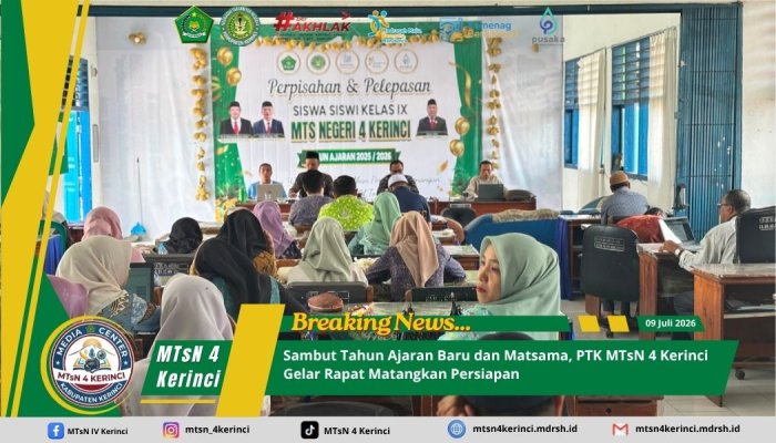 Sambut Tahun Ajaran Baru dan MATAMUDA, PTK MTsN 4 Kerinci Gelar Rapat Matangkan Persiapan Sambut Tahun Ajaran Baru dan MATAMUDA, PTK MTsN 4 Kerinci Gelar Rapat Matangkan Persiapan