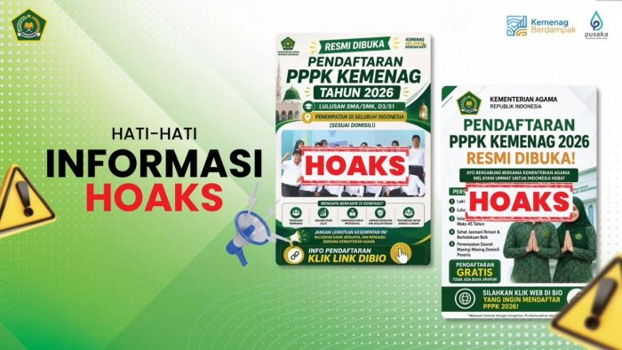 CEK FAKTA: Waspada Hoaks Rekrutmen PPPK Kemenag 2026 yang Beredar di WhatsApp dan Threads!