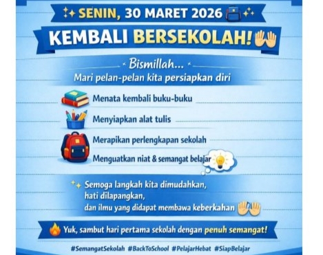 Pasca Libur Idul Fitri 1447 H, MTsN 4 Kerinci Siap Sambut Siswa Kembali Ke Madrasah