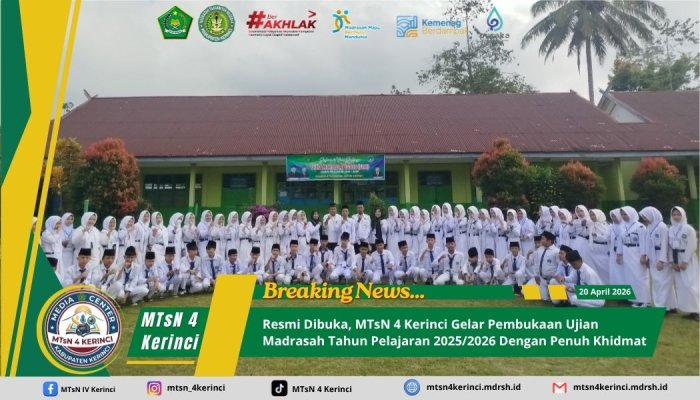 Resmi Dibuka, MTsN 4 Kerinci Gelar Pembukaan Ujian Madrasah Tahun Pelajaran 2025/2026 Resmi Dibuka, MTsN 4 Kerinci Gelar Pembukaan Ujian Madrasah Tahun Pelajaran 2025/2026