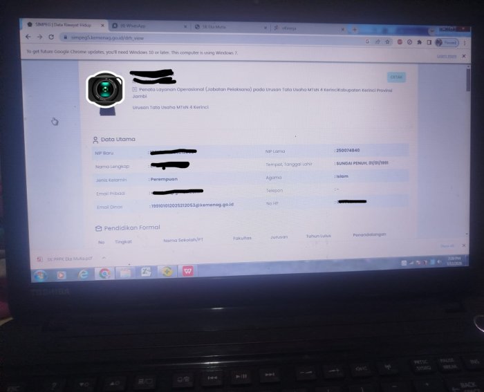 Sinergi Data SIMPEG 5 dan Interkoneksi Gaji, Kepala MTsN 4 Kerinci Instruksikan Update Data Segera Sinergi Data SIMPEG 5 dan Interkoneksi Gaji, Kepala MTsN 4 Kerinci Instruksikan Update Data Segera