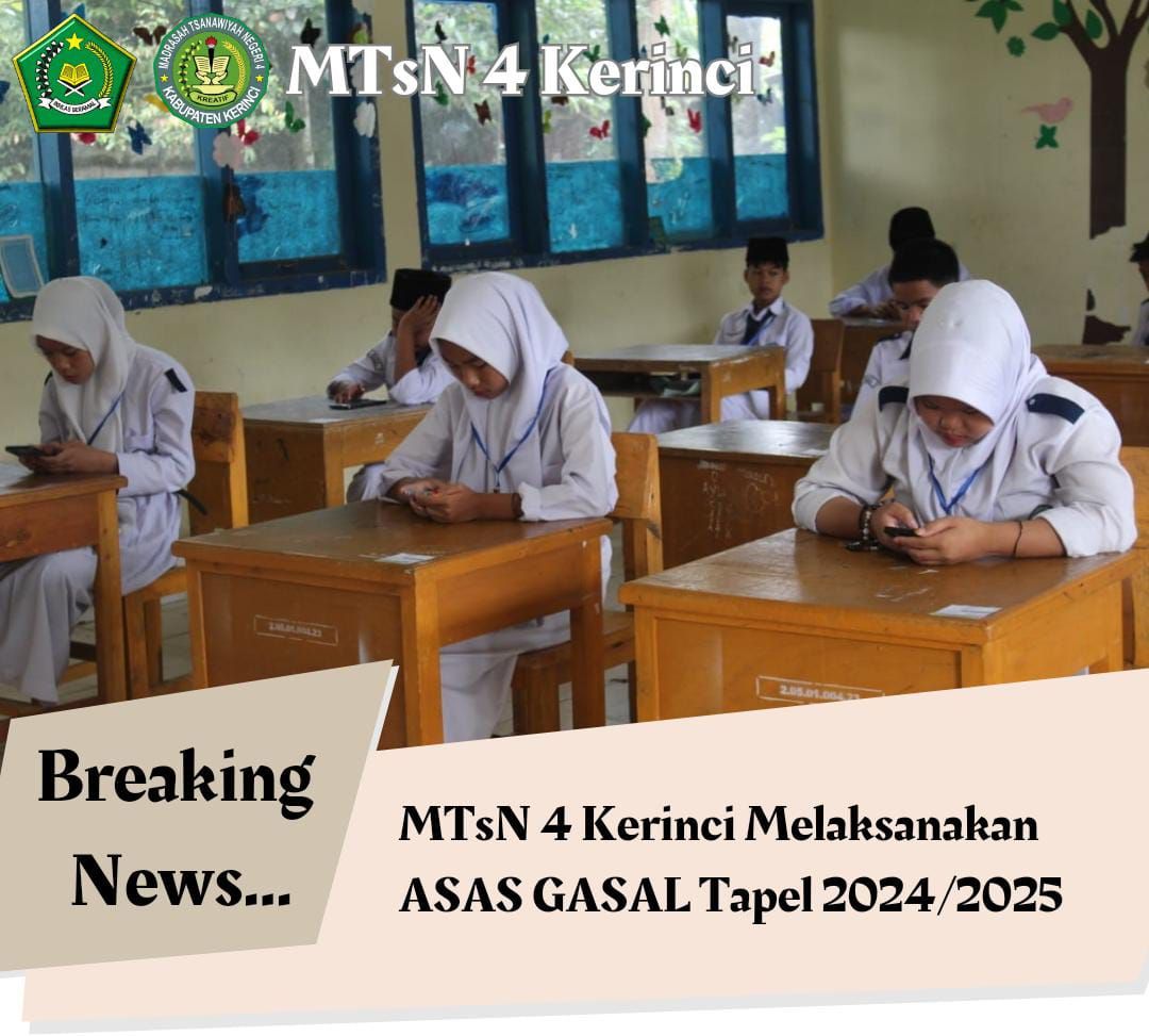 MTsN 4 Kerinci Melaksanakan Asemen Sumatif Akhir Semester (ASAS) GASAL Tapel 2024-2025 Hari Pertama 