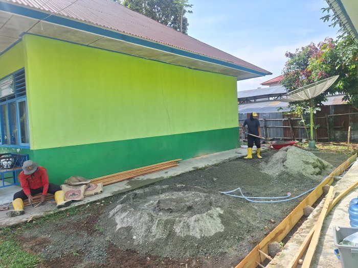 Tingkatkan Kenyamanan Belajar, MTsN 4 Kerinci Gencar Lakukan Perbaikan Infrastruktur