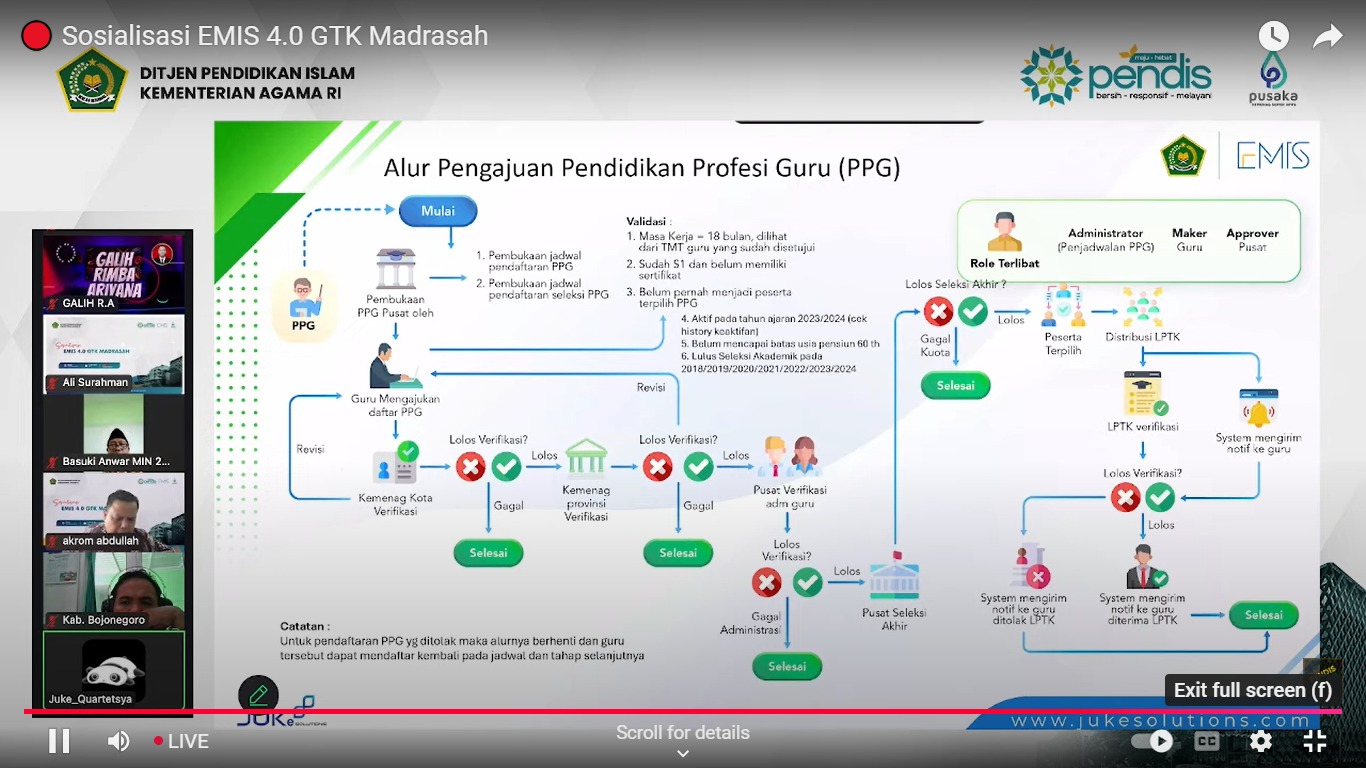 Operator EMIS MTsN 4 Kerinci Kembali Ikuti Zoom Meeting Terkait Sosialisasi EMIS 4.0 GTK Madrasah