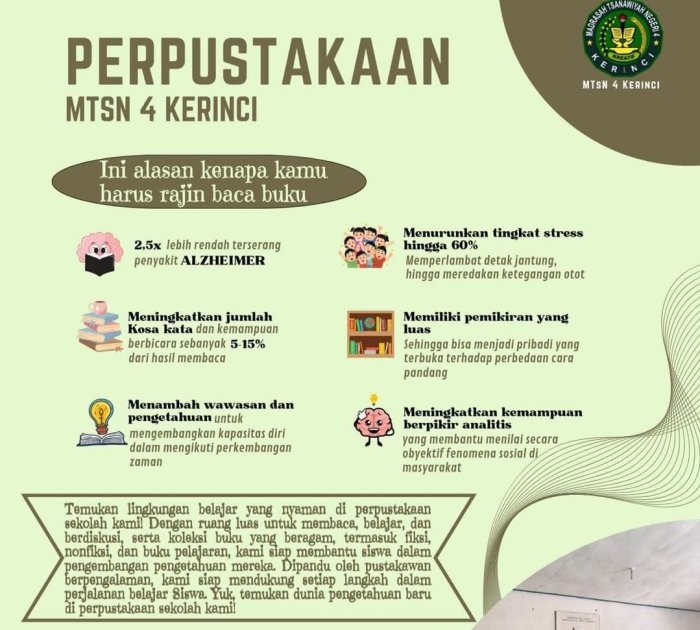 Wujudkan Generasi Cerdas, MTsN 4 Kerinci Resmi Luncurkan Program Literasi Baru