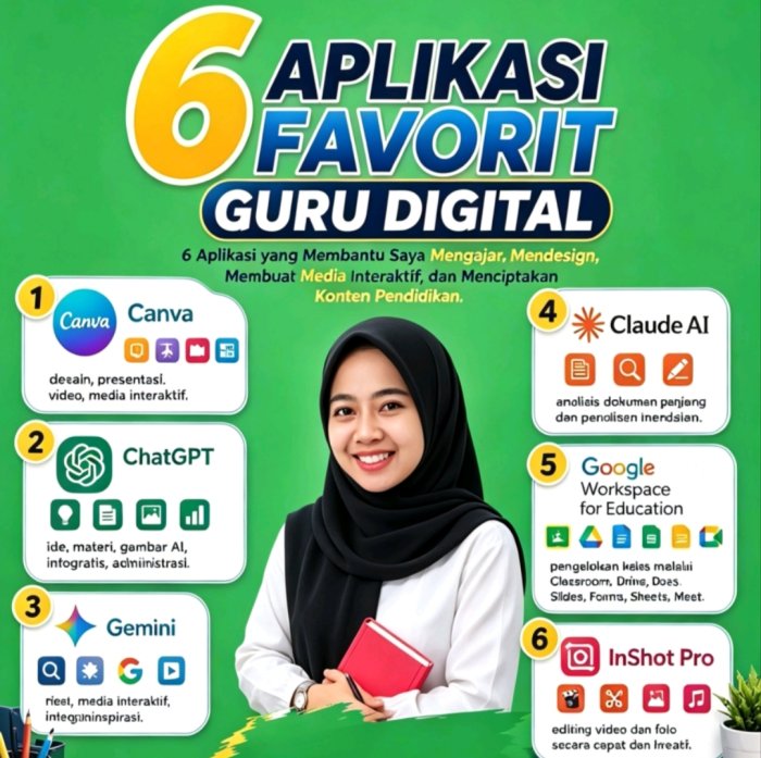 Tugas Menumpuk? Ini 6 Aplikasi Favorit Andalan Guru Digital untuk Bikin Media Ajar Makin Menarik! Tugas Menumpuk? Ini 6 Aplikasi Favorit Andalan Guru Digital untuk Bikin Media Ajar Makin Menarik!