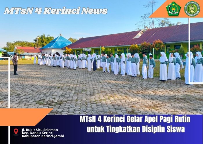 MTsN 4 Kerinci Gelar Apel Pagi Rutin Tingkatkan Disiplin Siswa