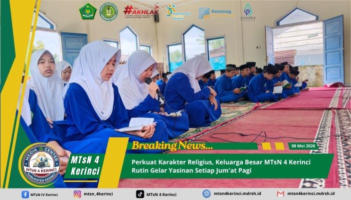 Perkuat Karakter Religius, Keluarga Besar MTsN 4 Kerinci Rutin Gelar Yasinan Setiap Jum'at Pagi