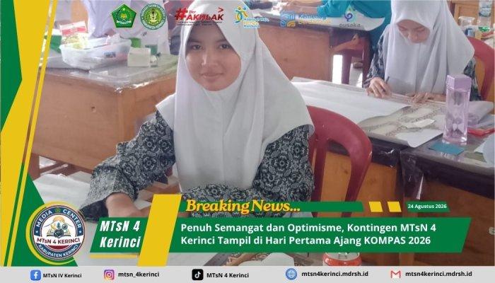 Penuh Semangat dan Optimisme, Kontingen MTsN 4 Kerinci Tampil di Hari Pertama Ajang KOMPAS 2026
