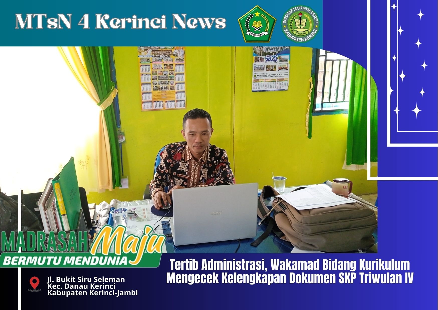 Tertibkan Administrasi, Wakamad Bidang Kurikulum Mengecek Kelengkapan Bahan SKP Triwulan IV Tahun 2024