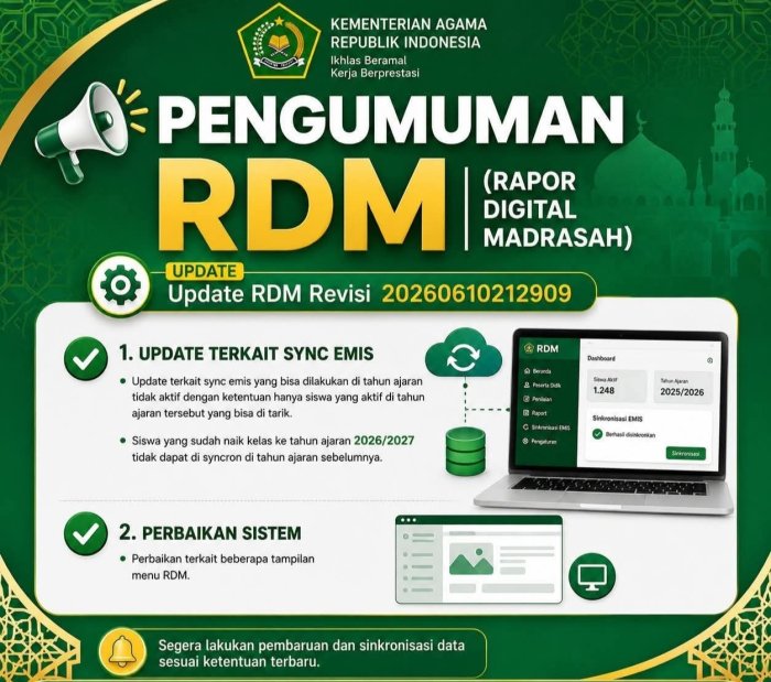 Penting bagi Proktor dan Guru: RDM Rilis Update Revisi Terbaru Juni 2026, Ini Poin Pembaruannya