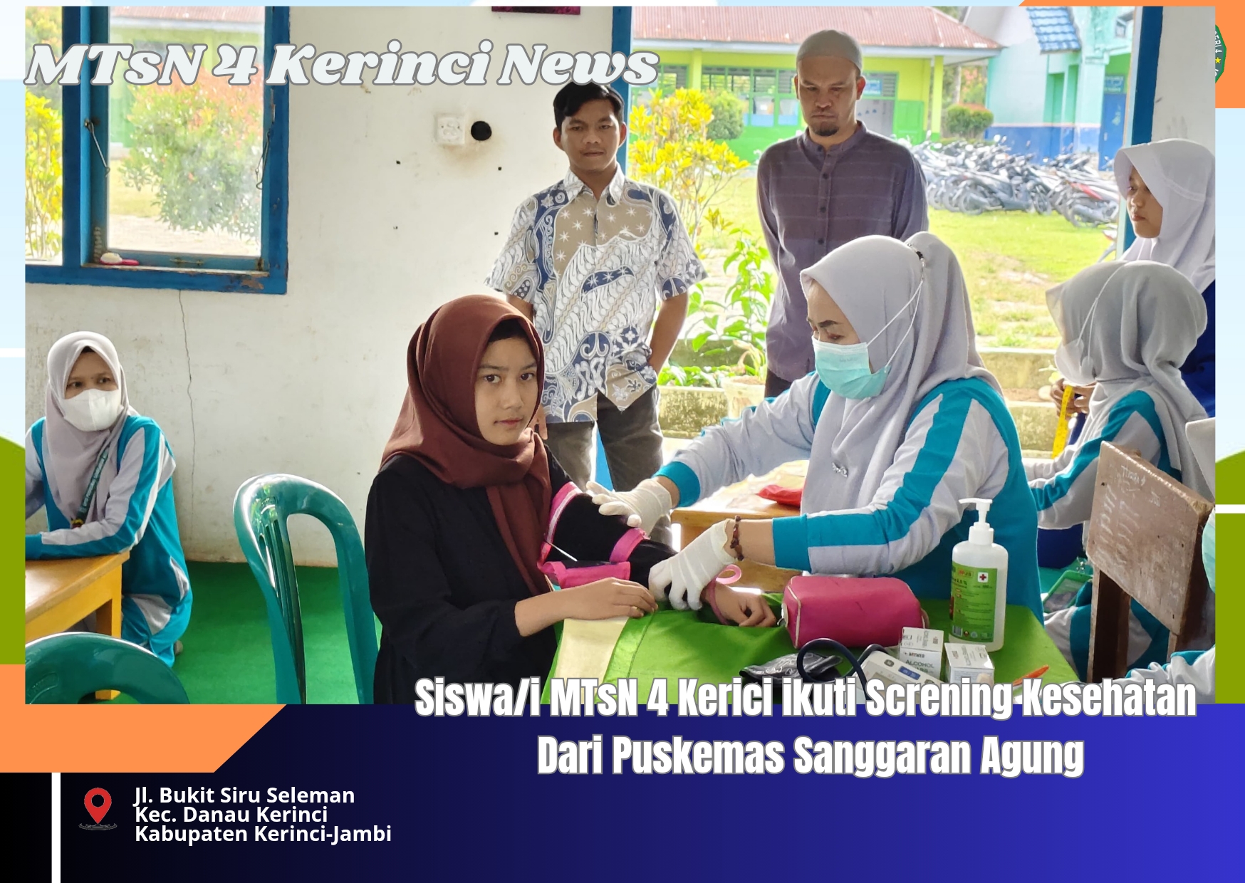 Siswa/i MTsN 4 Kerici Ikuti Screning Kesehatan Dari Puskemas Sanggaran Agung