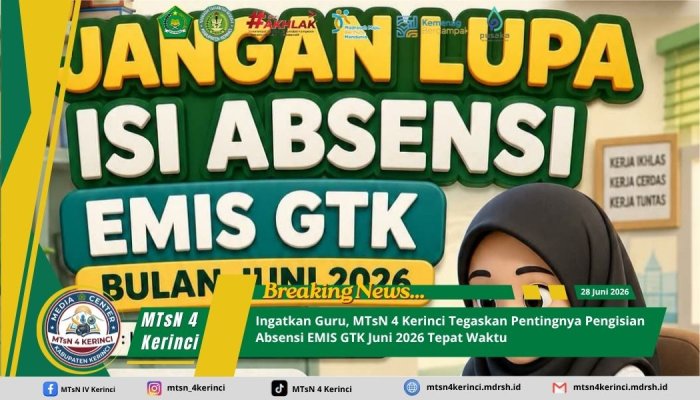 Ingatkan Guru, Madrasah Tegaskan Pentingnya Pengisian Absensi EMIS GTK Juni 2026 Tepat Waktu Ingatkan Guru, Madrasah Tegaskan Pentingnya Pengisian Absensi EMIS GTK Juni 2026 Tepat Waktu