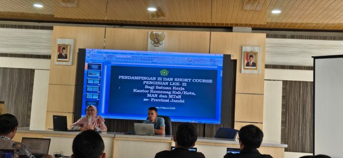Akselerasi Reformasi Birokrasi, Tim PMPZI MTsN 4 Kerinci Ikuti Short Course Pengisian LKE ZI Tahun 2026