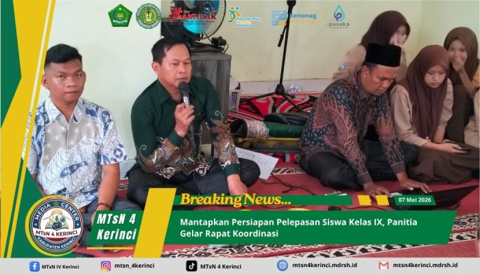 Mantapkan Persiapan Pelepasan Siswa Kelas IX, Panitia Gelar Rapat Koordinasi Mantapkan Persiapan Pelepasan Siswa Kelas IX, Panitia Gelar Rapat Koordinasi