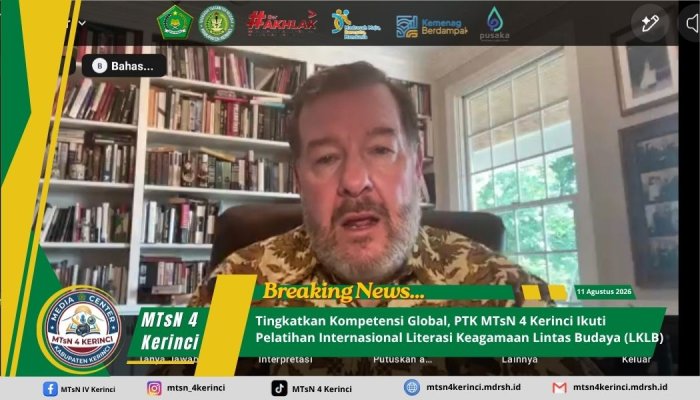 Tingkatkan Kompetensi Global, PTK MTsN 4 Kerinci Ikuti Pelatihan Internasional Literasi Keagamaan Lintas Budaya (LKLB)