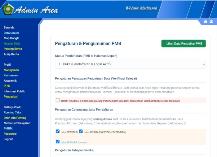 Resmi Dibuka! Admin Website MTsN 4 Kerinci Aktifkan Menu Pendaftaran Murid Baru (PMB) Online