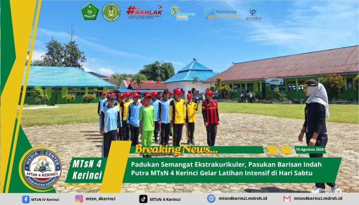 Padukan Semangat Nasionalisme, Pasukan Barisan Indah Putra MTsN 4 Kerinci Gelar Latihan Intensif di Hari Sabtu
