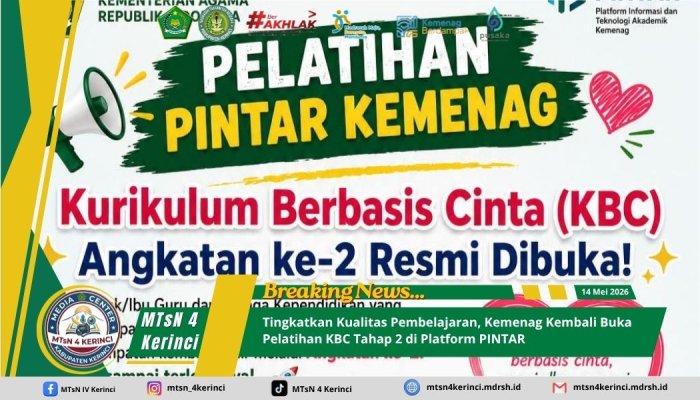 Tingkatkan Kualitas Pembelajaran, Kemenag Kembali Buka Pelatihan KBC Tahap 2 di Platform PINTAR