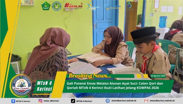 Gali Potensi Emas Melalui Alunan Ayat Suci: Calon Qori dan Qoriah MTsN 4 Kerinci Ikuti Latihan Jelang KOMPAS 2026