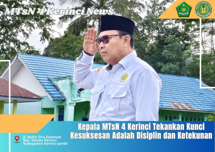 Kepala MTsN 4 Kerinci Ajak Siswa Tingkatkan Disiplin dan Ketekunan