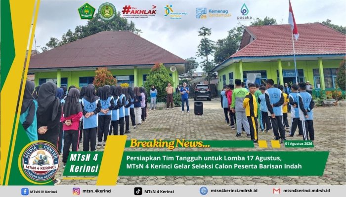 Persiapkan Tim Tangguh untuk Lomba 17 Agustus, MTsN 4 Kerinci Gelar Seleksi Calon Peserta Barisan Indah