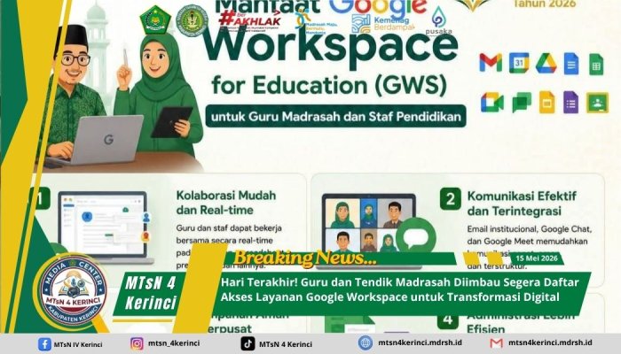 Hari Terakhir! Guru dan Tendik Madrasah Diimbau Segera Daftar Akses Layanan Google Workspace untuk Transformasi Digital Hari Terakhir! Guru dan Tendik Madrasah Diimbau Segera Daftar Akses Layanan Google Workspace untuk Transformasi Digital