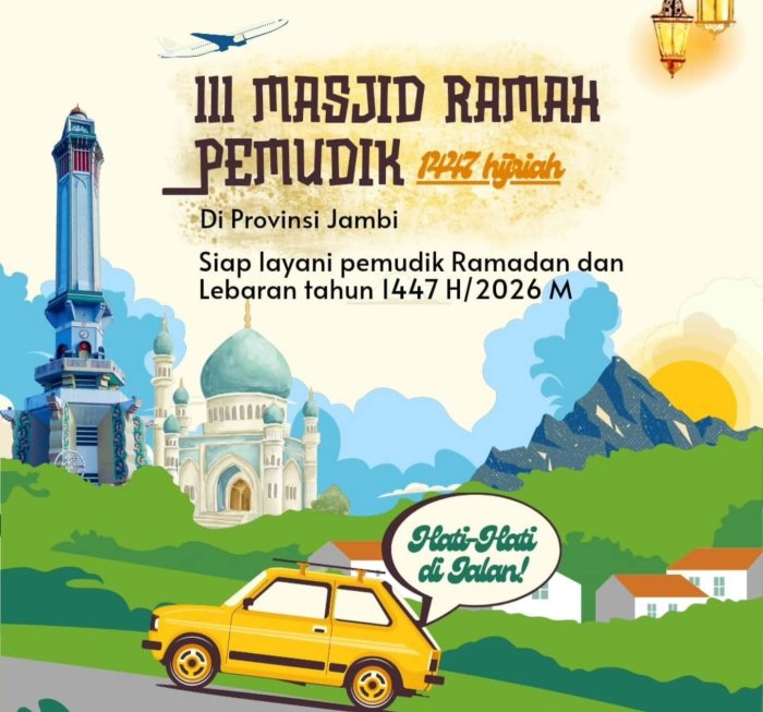 Kemenag Luncurkan Program Masjid Ramah Pemudik: 111 Titik di Jambi Siap Layani Musafir