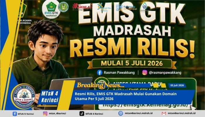 Resmi Rilis, EMIS GTK Madrasah Mulai Gunakan Domain Utama Per 5 Juli 2026 Resmi Rilis, EMIS GTK Madrasah Mulai Gunakan Domain Utama Per 5 Juli 2026