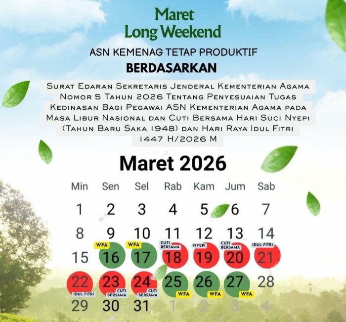 Wakamad Kurikulum MTsN 4 Kerinci Teruskan Edaran Libur Idul Fitri 1447 H: ASN Kemenag Tetap Produktif