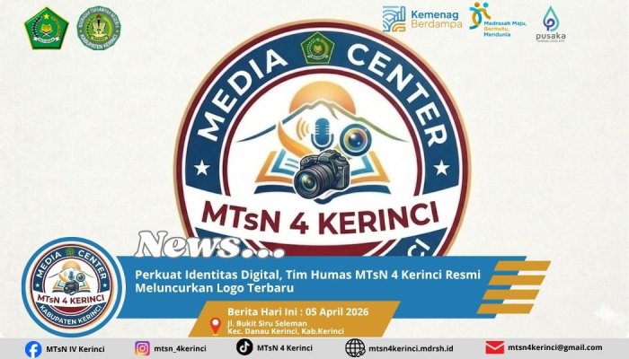 Perkuat Identitas Digital, Tim Humas MTsN 4 Kerinci Resmi Meluncurkan Logo Terbaru