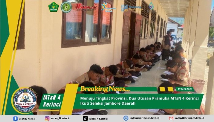Menuju Tingkat Provinsi, Dua Utusan Pramuka MTsN 4 Kerinci Ikuti Seleksi Jambore Daerah Menuju Tingkat Provinsi, Dua Utusan Pramuka MTsN 4 Kerinci Ikuti Seleksi Jambore Daerah