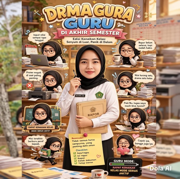 Tim Media Center MTsN 4 Kerinci Ciptakan Karikatur AI Unik
