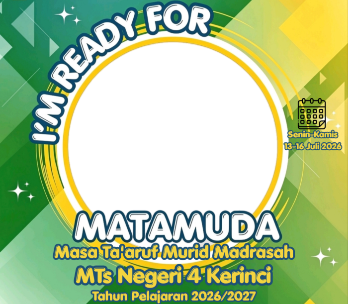 Sambut Matsama, Tim Media Center MTsN 4 Kerinci Rilis Desain Twibbon Resmi MATAMUDA 2026/2027